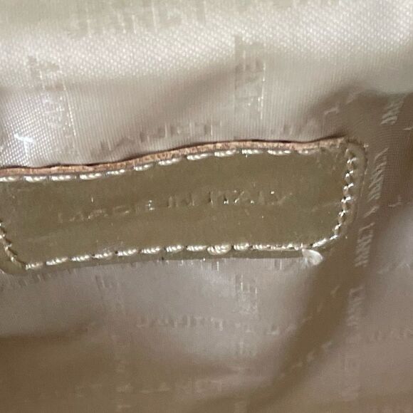 Janet & Janet Gold Leather Crossbody. Made in Italy. - Picture 6 of 14